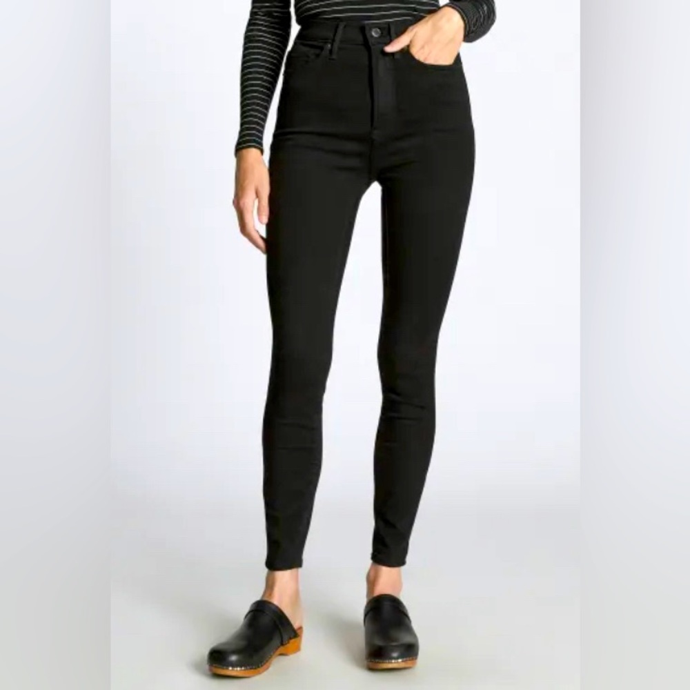 Everlane High Rise Black Denim Jeans Women Size 23